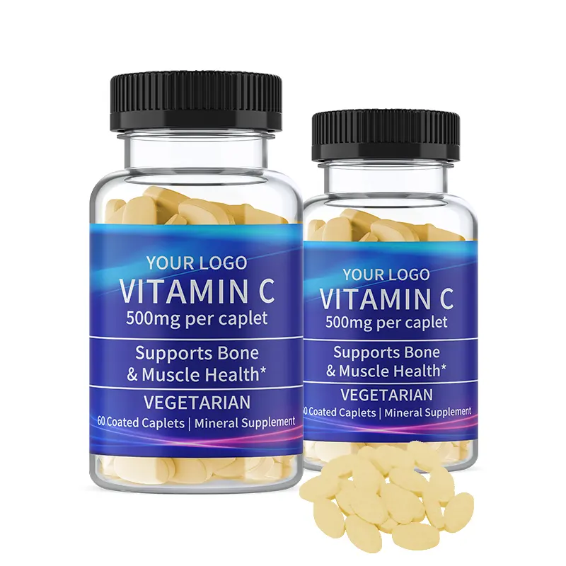 OEM Private Label skin whitening collagen vitamin c effervescent pills supplement 500mg Vitamin C tablets