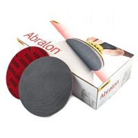 Mirka Abralon Spons Pengamplas Silikon Karbida 3/5/6 Inci dengan Perekat Hook & Loop untuk Pemolesan Presisi pada Mobil 20Pcs/Pak