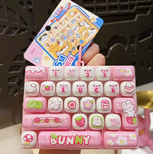Keyboard Slow Rising Squishy TPE Stress Relief Toy For Kids 5+ Years Unisex <b>Fidget</b> Playset Colorful Soft Keyboards - Product Image 4