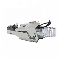 Connecteurs modulaires RJ45 Cat6a blindés FTP 8P8C sans outil pour réseau Ethernet, faciles à réutiliser