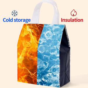 Sac isotherme jetable non tissé pour courses, sac repas pliable pour sorties, sac de plage isotherme pour aliments - Product Image 5