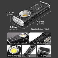 Linterna LED de Bolsillo AC05 Recargable por USB, Magnética, Potente, con Luz Lateral RGB, Impermeable, para Camping y Reparaciones