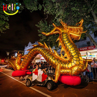 Lanterne de dragon gonflable led géante pour accessoire de défilé de fleurs de festival personnalisé