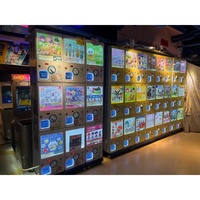 Distributeur automatique de mini-jouets Gacha compatible 110V/220V avec construction métallique, garantie 1 an, interface en anglais pour enfants
