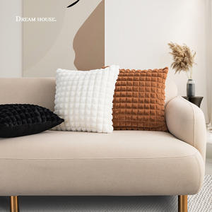 Innermor taies d'oreiller moelleuses de luxe doux chaud fausse fourrure lapin <span class=keywords><strong>coney</strong></span> à la recherche taie d'oreiller Chic Geo noël coussins - Product Image 1