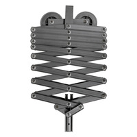 Pantographe télescopique en métal en forme de U de 1,5 m avec bras articulé à force constante, réglable en hauteur, pour projecteur LED et lumière d'appoint