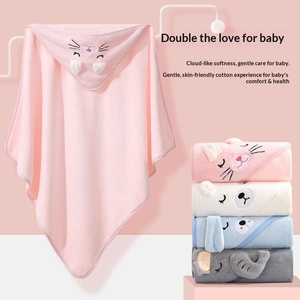 Ensemble <span class=keywords><strong>de</strong></span> serviettes <span class=keywords><strong>de</strong></span> <span class=keywords><strong>bain</strong></span> et <span class=keywords><strong>de</strong></span> débarbouillettes pour bébé CandyHome, motif animal, hypoallergénique, ultra absorbant, doux et mignon, cadeau pour nouveau-né, pour garçons et filles - Product Image 4