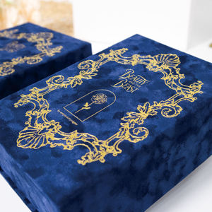 Invitación en Caja de Gamuza con <span class=keywords><strong>Diseño</strong></span> de La Bella y la Bestia, <span class=keywords><strong>Invitaciones</strong></span> de 15 Años en Acrílico con Forma de Domo, Caja de Regalo de Terciopelo - Product Image 3