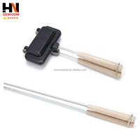 Plaque de cuisson pour sandwichs et toasts, moulée par pressage à chaud, pour camping en extérieur, compatible feu direct, avec clip de fixation pour bord de pot