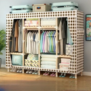 Armario de tela de madera plegable para dormitorio DIY, armario de almacenamiento de ropa, armario portátil de tela para niños - Product Image 5