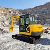 Mini-excavatrice Komatsu PC56-7 d'occasion japonaise, modèle PC56 6T, en promotion, excavatrice AC, cylindre d'occasion, mini-excavatrice de seconde main