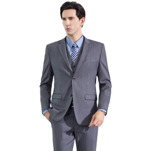 Người Đàn Ông Của Sang Trọng Màu Đen 2 Mảnh Mỏng Phù Hợp Với Trang Phục Chính Thức Dây Kéo Đóng Cửa Cao Len Viscose Giản Dị Cho Đám Cưới Bên Kinh Doanh Prom Xl - Product Image 3