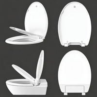 Sièges de toilette ronds OEM/ODM à fermeture douce pour lavabo et toilettes, couvercles de toilettes pour salle de bain