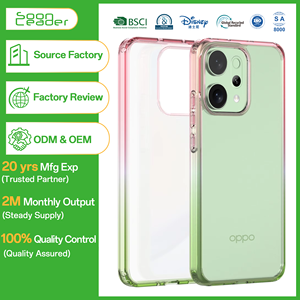 黄変防止モバイルケースハード保護カバーカラーグラデーションカスタマイズTPU Oppo Reno14Pro用バンパーケース - Product Image 1