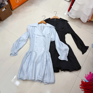 <span class=keywords><strong>Abito</strong></span> Blazer <span class=keywords><strong>Doppiopetto</strong></span> da Donna 2026, Mini <span class=keywords><strong>Abito</strong></span> a Maniche Lunghe con Vita Arricciata, Elegante con Colletto a Revers, per Ufficio e Feste - Product Image 5