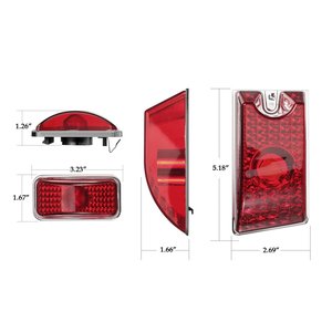 Feu de toit de marqueur de cabine LED étanche avec feu antibrouillard à lentille rouge/ambre/fumée pour camionnettes américaines Hummer H2 - Product Image 3
