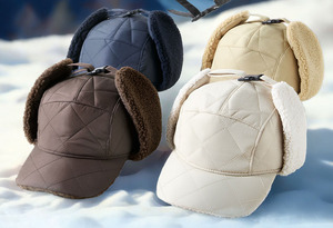 Casquettes de baseball unisexes RUIQUWIN en gros, chaudes pour l'hiver, imperméables, doublées, avec cache-oreilles et protection faciale pour la randonnée, le camping et le cyclisme - Product Image 3