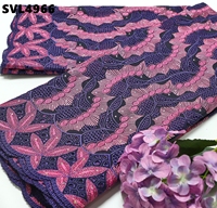 Tissu en dentelle guipure multicolore du Sénégal, voile suisse en promotion pour robes marocaines pour femmes
