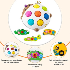 Juguetes Montessori de Silicona con Forma de <span class=keywords><strong>Erizo</strong></span> para Bebés y Niños, Juguetes Antiestrés para Presionar con los Dedos, Juguetes de Burbujas - Product Image 4