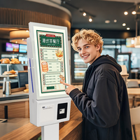 Terminal de paiement autonome personnalisé pour magasin, kiosque en libre-service avec paiement en ligne par lecture de code QR pour les commerces alimentaires