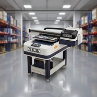 Imprimante à plat UV automatique haute vitesse NEWIN avec tête d'impression I3200/I1600, encre CMYK pour cartes/papier/coques de téléphone/acrylique/carton