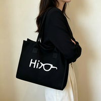 Sac fourre-tout en toile moyen pour femme, motif dessin animé, personnalisable avec logo, sac de shopping robuste
