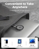 Support d'ordinateur portable en alliage d'aluminium, support magnétique portable réglable pour bureau, support de téléphone étanche, support élévateur