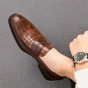 Productos de Venta Caliente 2025, Zapatos de Hombre, Mocasines de Cuero Italiano, Zapatos de Vestir de Gamuza - Product Image 1