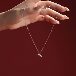 Dylam <b>Initial</b> Necklace Rhodium Plated 925 <b>Silver</b> 5A Zirconia Tiny Letters Monogram -B- <b>Pendant</b> Necklaces for Women - Product Image 2