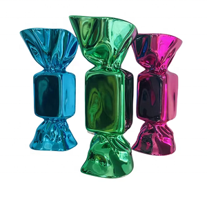 Escultura de Caramelo de Resina para Decoración del Hogar, Estatua de Piruleta de Fibra de Vidrio Galvanizada con Base para Decoración del Hogar - Product Image 6