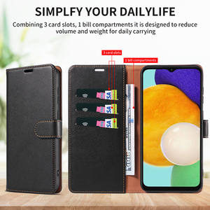 เคสโทรศัพท์แบบพลิกหนัง PU กันกระแทก พร้อมช่องใส่บัตรและขาตั้ง สำหรับ Samsung Galaxy A56 A36 A06 A16 A05S S25 Ultra - Product Image 3