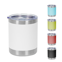 Mug Kopi Kantor Vakum Dinding Ganda Stainless Steel dengan Tutup Transparan Logo Personal