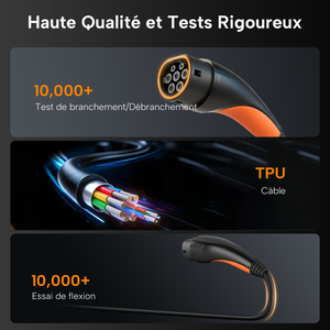 Nouveau câble de charge à extrémité ouverte de type 2, remplacement, 7 kW/Monophasé/32A/10M - Product Image 6