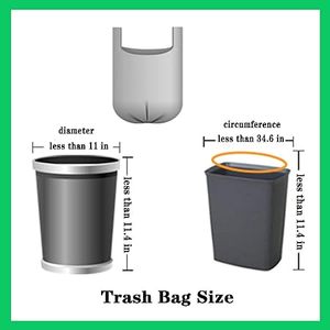 Huamaohengchun200 Bolsas de Basura de 4 Galones, Bolsas de Basura Pequeñas y Coloridas con Asa para el Hogar, Oficina, Baño - Product Image 4