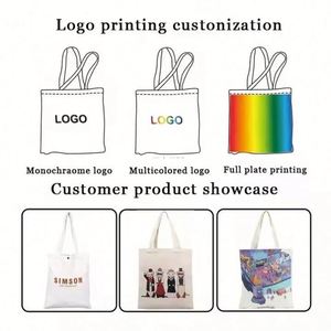 LILA High Quality Personalized Recycled Cotton <b>Canvas</b> Tote Bag <b>Large</b> White Carry Bag for Daily Use and Traveling - Product Image 6