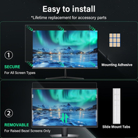 23.6''[16:09](522mm*293mm) Filter Layar Privasi Komputer Anti Silau Anti Mata-mata Film Pelindung Dapat Dilepas Dapat Digunakan Kembali