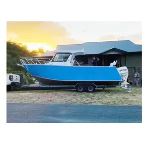 Barco de pesca em alumínio, 7.5m, 25ft, mar aberto, passeio ao redor, barco de velocidade, iate, centro, cabine, pesca, barco para venda