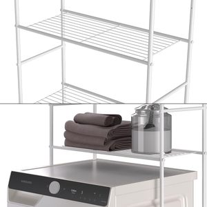 Hiện Đại 3-Kệ Lưu Trữ Phòng Tắm Giá Không Gian Tiết Kiệm Thường Đứng Loại Với Khăn Đường Sắt Cho Máy Giặt Nhà Vệ Sinh Thư Đặt Hàng Đóng Gói - Product Image 5