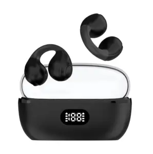 Wireless Ear Clip Bone Conduction earphones Fones Bluetooth 5.3 Ear Clip on Ear Earring Sports Earphones Earbud Hooks with Mic