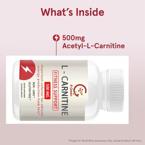 Oem במלאי אצטיל l-carnitine 500 mg הגנה חמצון המוח תומך ייצור אנרגיה & חילוף חומרים הרזיה - Product Image 4