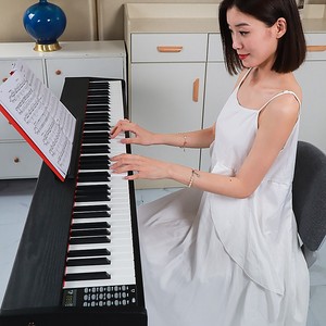 Piano digital de 88 teclas con teclas contrapesadas y teclado de madera maciza para práctica en casa y exámenes - Product Image 1