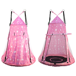 Columpio de camuflaje para árbol, 100x100cm, tela Oxford, tienda de campaña colgante portátil para exteriores, para acampar, hacer senderismo, 3-4 personas, carga máxima 300kg - Product Image 2