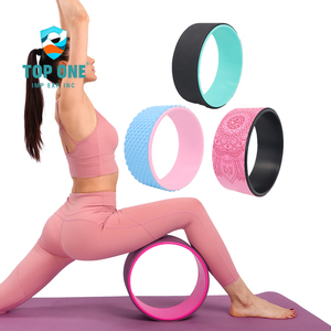 Top One PU Textura Antideslizante Fitness Equipar Colorido Gimnasio Ejercicio Dolor de espalda Estiramiento Círculo Anillo Yoga Rueda Juego de 3 - Product Image 1