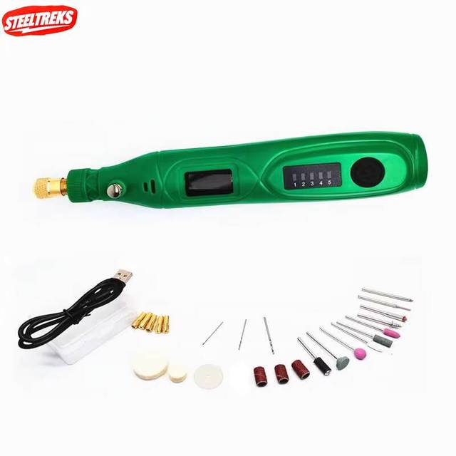 New Speed 26pcs Electric Drill Metal Ceramic Grinding Rechargeable Mini Polishing Hine Drilling Carved Tool Portable Carving Pen
