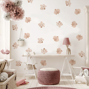 Dessin animé fleur stickers muraux chambre d'enfants salon décoration <span class=keywords><strong>papier</strong></span> <span class=keywords><strong>peint</strong></span> bricolage autocollants auto-adhésifs - Product Image 1