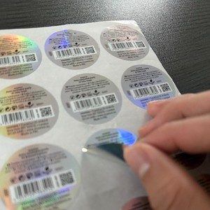 High Security Laser Anti-Counterfeit Labels <b>Tamper</b>-Proof Laser Security Stickers with Unique Serial Number for Brand Protection - Product Image 1