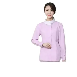 Uniforme <span class=keywords><strong>d</strong></span>'infirmière à col volanté, ensemble deux pièces à manches longues, <span class=keywords><strong>tenue</strong></span> <span class=keywords><strong>d</strong></span>'été, blouse <span class=keywords><strong>d</strong></span>'infirmière, vêtements de travail en pharmacie, ensemble à manches courtes - Product Image 1