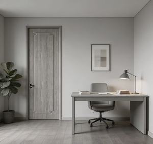 Porta Interna in Legno dal Design Moderno Grigio Lusso Leggero, Ecologica e Insonorizzata, Decorativa per Studio e Ufficio - Product Image 1