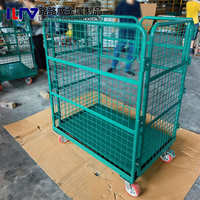 Chariot en fil d'acier empilable avec roulettes pour solutions de stockage en vrac