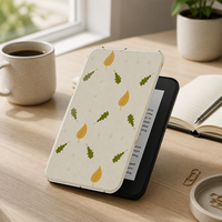 Azzsy Custom Magnetic E-Reader Case Protective Cover PU Leather Kindle Case Dengan Tali Pegangan Auto Sleep Wake